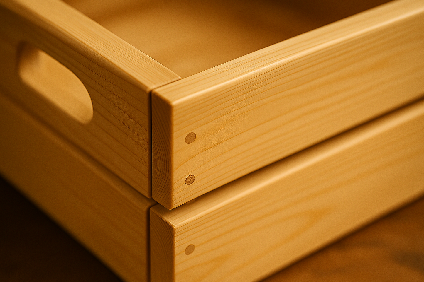 Medium Modern Apple Crate – Handmade in Hebden Bridge by Burl